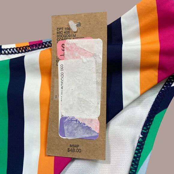 NWT Cremieux Rainbow Strip Bikini Bottoms - Picture 3 of 10